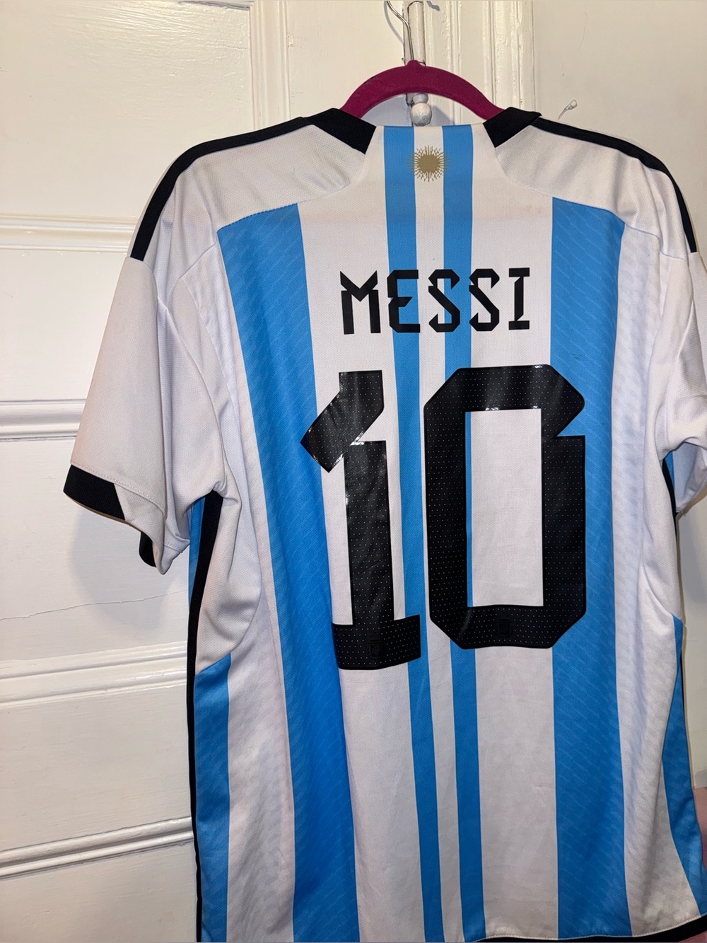 Argentina Messi #10 Blue & White Soccer Jersey